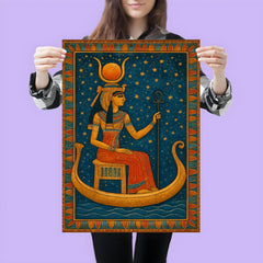 Nefertari in celestial voyage beneath star painted tomb ceiling poster 3