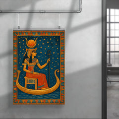 Nefertari in celestial voyage beneath star painted tomb ceiling poster 4