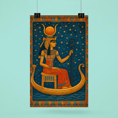 Nefertari in celestial voyage beneath star painted tomb ceiling poster 6