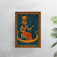 Nefertari in celestial voyage beneath star painted tomb ceiling poster 7