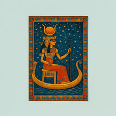 Nefertari in celestial voyage beneath star painted tomb ceiling poster 8