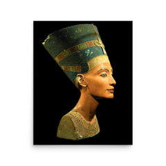 Nefertiti poster on a plain backdrop in size 16"x20".