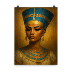 Nefertiti poster on a plain backdrop in size 8"x10".