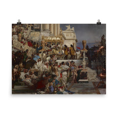 Nero's Torches by Henryk Siemiradzki, 1876 poster on a plain backdrop in size 8"x10".