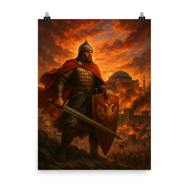 Nestor Iskander at Constantinople’s final dawn poster on a plain backdrop in size 8