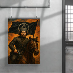 Nestor Makhno black banner cavalry portrait poster 4