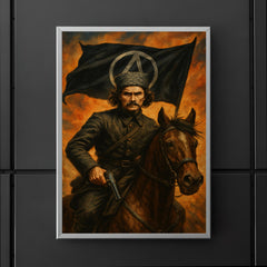 Nestor Makhno black banner cavalry portrait poster 5