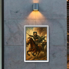 Nestor Makhno tachanka machine gun charge poster 2