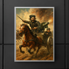 Nestor Makhno tachanka machine gun charge poster 5