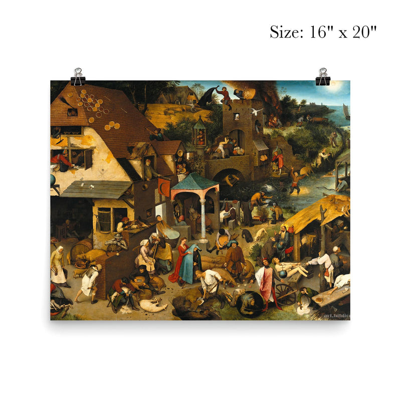 Netherlandish Proverbs by Pieter Bruegel the Elder poster 2
