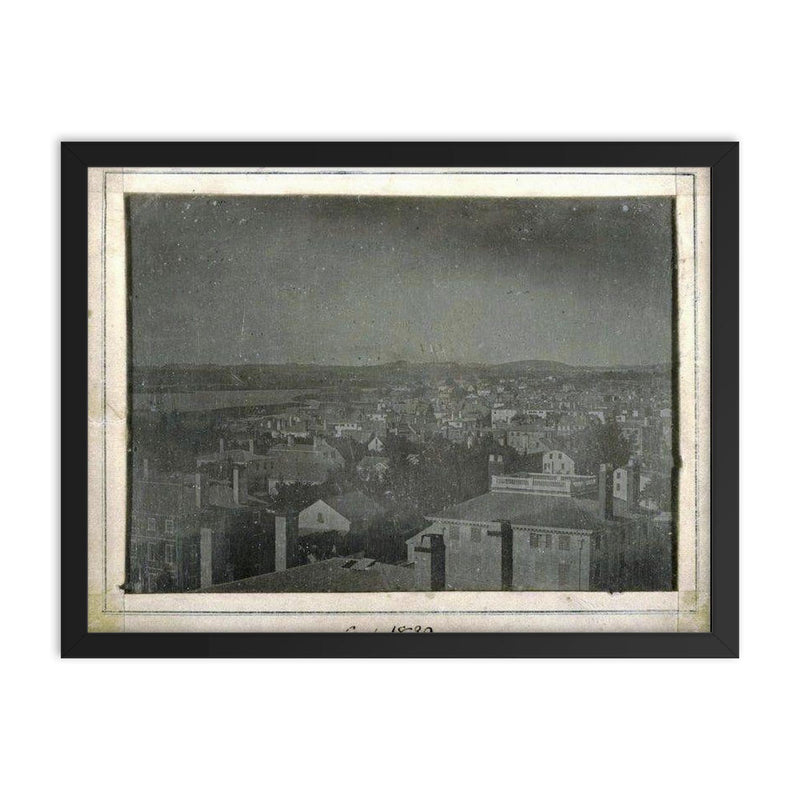 Newburyport, Massachusetts, 1839 framed print on a plain backdrop in size 18