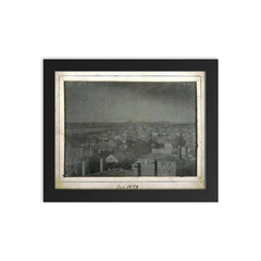 Newburyport, Massachusetts, 1839 framed print on a plain backdrop in size 8"x10".