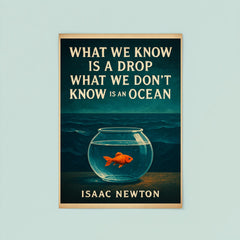 Newton quote drop ocean tiny fish fishbowl poster 8