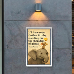 newton quote mouse on elephant shoulders of giants poster 2