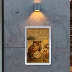 newton quote wise owl predicts weather confused by people inspiring poster poster 2