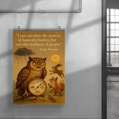 newton quote wise owl predicts weather confused by people inspiring poster poster 4