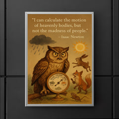 newton quote wise owl predicts weather confused by people inspiring poster poster 5