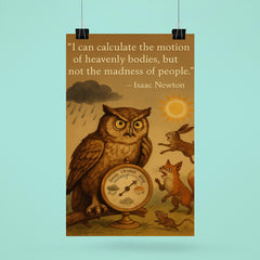 newton quote wise owl predicts weather confused by people inspiring poster poster 6