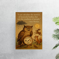 newton quote wise owl predicts weather confused by people inspiring poster poster 7