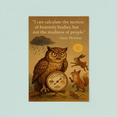 newton quote wise owl predicts weather confused by people inspiring poster poster 8