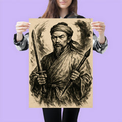 Nguyễn Trãi scholar warrior ink portrait poster 3