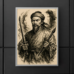 Nguyễn Trãi scholar warrior ink portrait poster 5