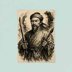 Nguyễn Trãi scholar warrior ink portrait poster 8