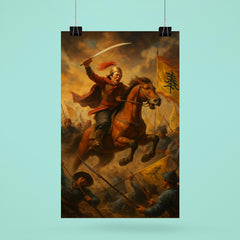 Nguyen Hue charging Qing banners poster 6