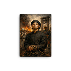 Nguyen Trung Truc before execution calm defiance canvas print on a plain backdrop in size 12"x16".