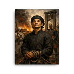 Nguyen Trung Truc before execution calm defiance canvas print on a plain backdrop in size 16"x20".
