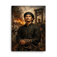 Nguyen Trung Truc before execution calm defiance canvas print on a plain backdrop in size 18"x24".