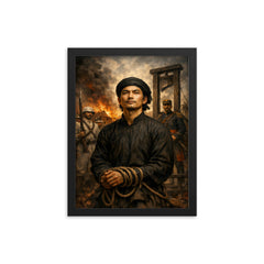 Nguyen Trung Truc before execution calm defiance framed print on a plain backdrop in size 12"x16".