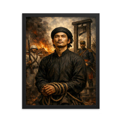 Nguyen Trung Truc before execution calm defiance framed print on a plain backdrop in size 16"x20".