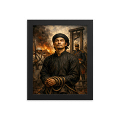 Nguyen Trung Truc before execution calm defiance framed print on a plain backdrop in size 8"x10".