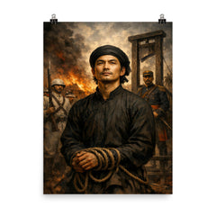 Nguyen Trung Truc before execution calm defiance poster on a plain backdrop in size 8"x10".