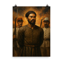 Nguyen Trung Truc defiant before execution poster on a plain backdrop in size 8"x10".