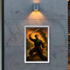 Nguyen Trung Truc sword raised above river ambush poster 2