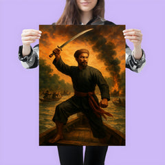 Nguyen Trung Truc sword raised above river ambush poster 3
