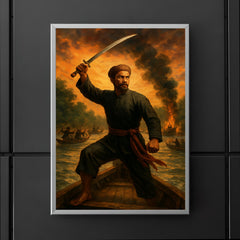 Nguyen Trung Truc sword raised above river ambush poster 5