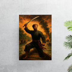 Nguyen Trung Truc sword raised above river ambush poster 7
