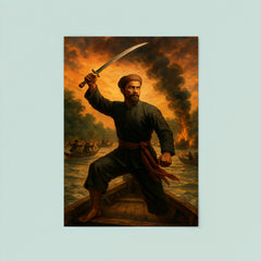 Nguyen Trung Truc sword raised above river ambush poster 8