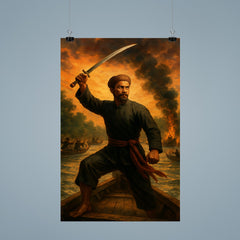 Nguyen Trung Truc sword raised above river ambush poster 9