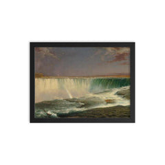 Niagara by Frederic Edwin Church framed print on a plain backdrop in size 12"x16".