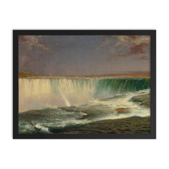 Niagara by Frederic Edwin Church framed print on a plain backdrop in size 18"x24".