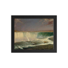 Niagara by Frederic Edwin Church framed print on a plain backdrop in size 8"x10".
