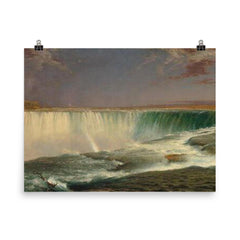 Niagara by Frederic Edwin Church poster on a plain backdrop in size 8"x10".