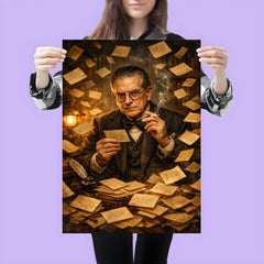 Nicolás Gómez Dávila among aphorism cards poster 3