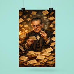Nicolás Gómez Dávila among aphorism cards poster 6