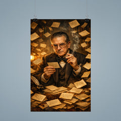Nicolás Gómez Dávila among aphorism cards poster 9