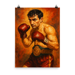 Nicolino Locche poster on a plain backdrop in size 8"x10".